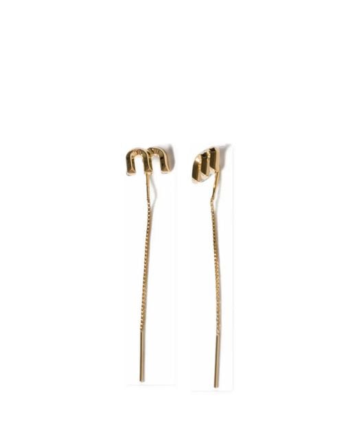 Miu Miu Metallic Metal Earrings