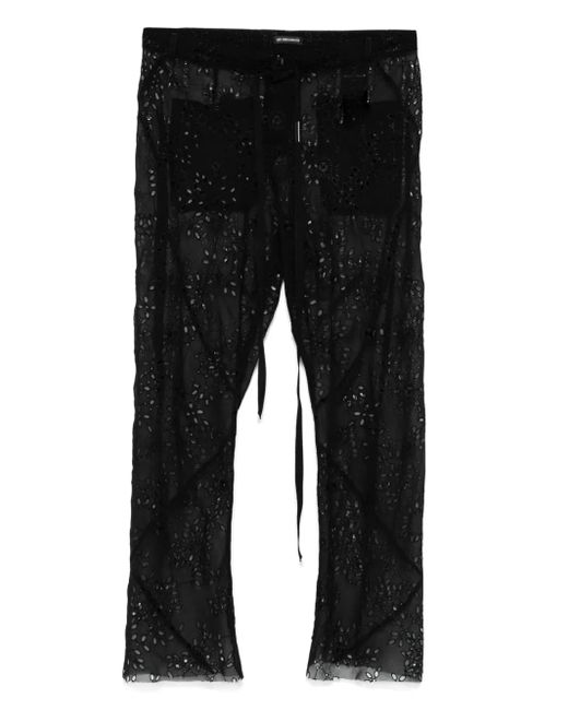 Ann Demeulemeester Black Hose Aus Spitze