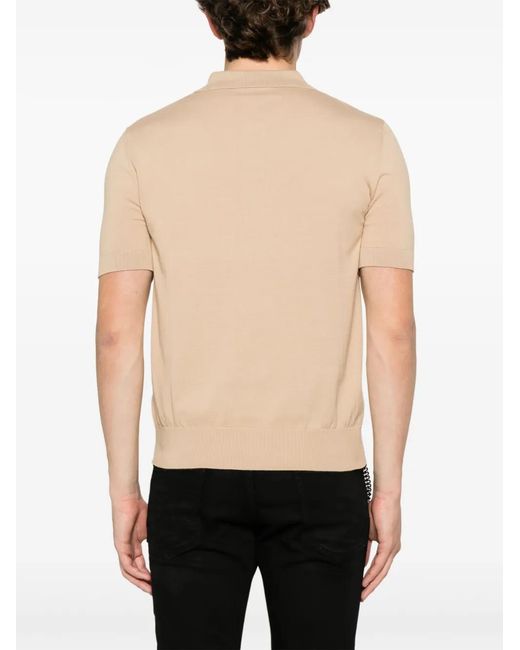 DSquared² Natural Logo-Patch Polo Shirt for men