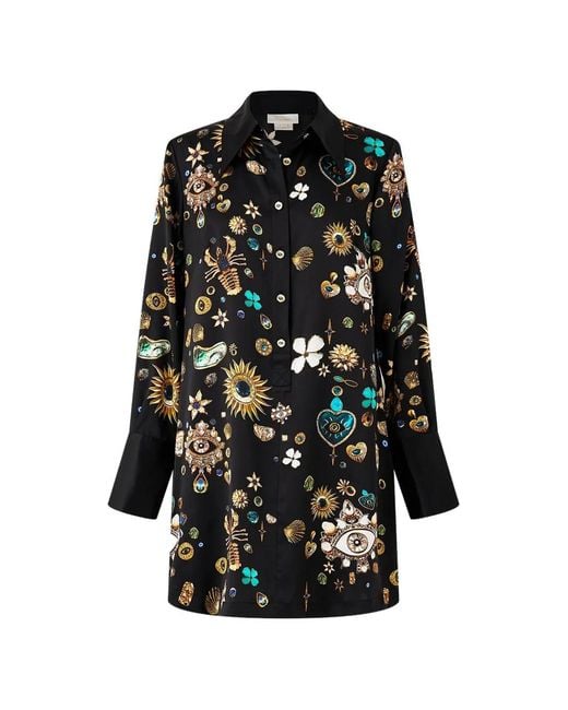 Camilla Black Amulets And Alchemy Shirt Dress