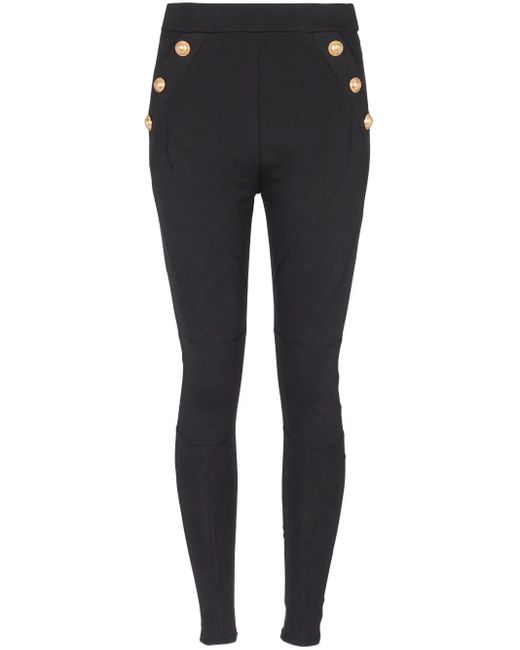 Balmain 6ボタン ニットレギンス Black