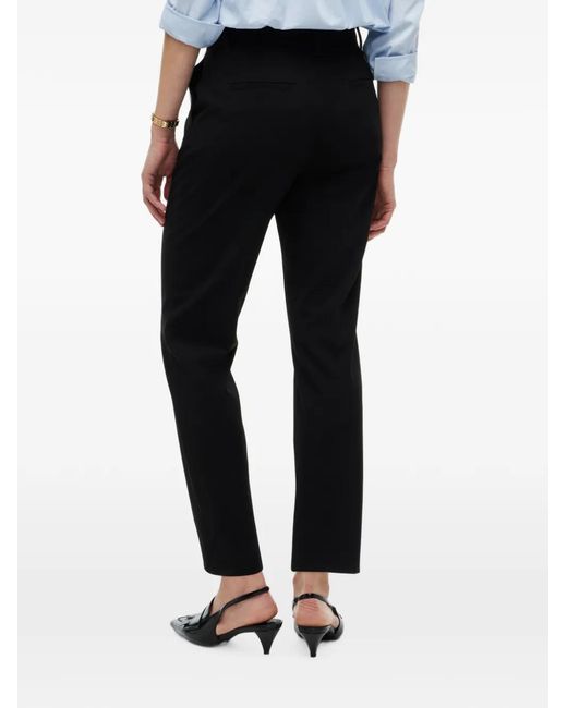Tommy Hilfiger Black Logo-Plaque Slim-Fit Trousers
