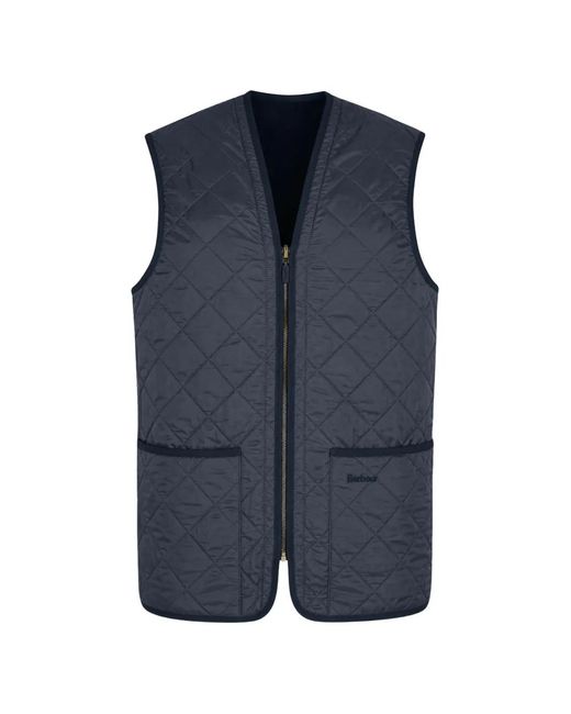 Barbour Blue Polarquilt Zip-In Liner Waistcoat for men