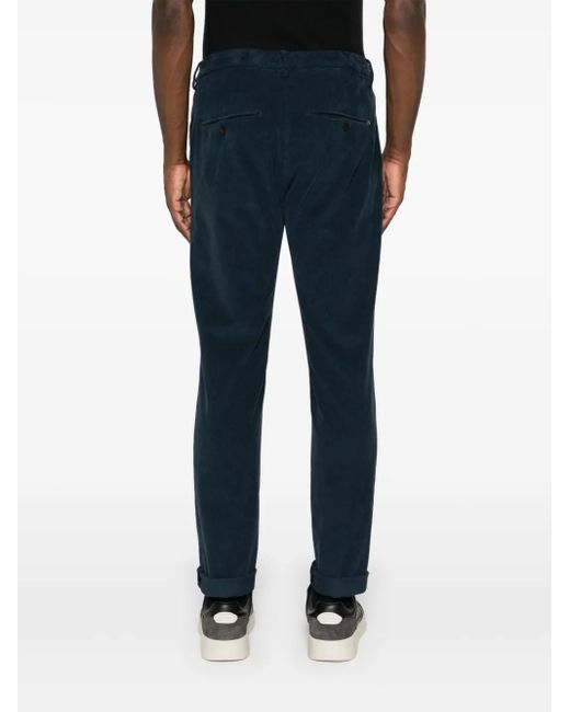 Dondup Blue Gaubert Corduroy Trousers for men
