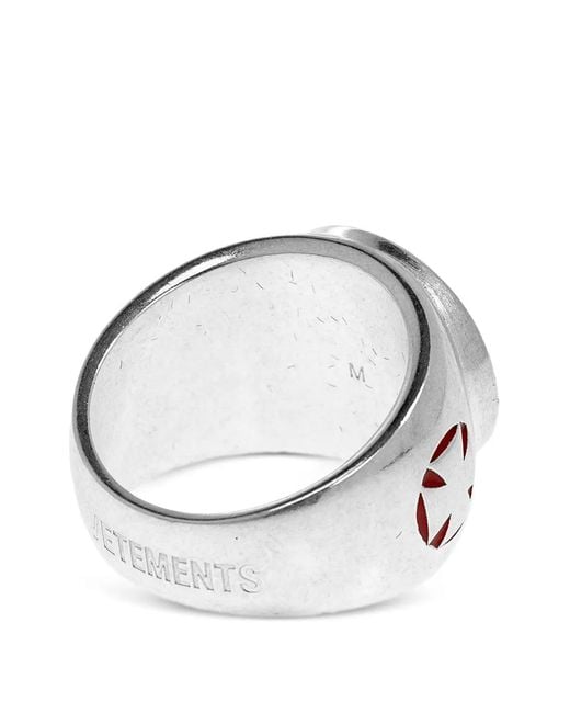 Vetements White Cross Ring