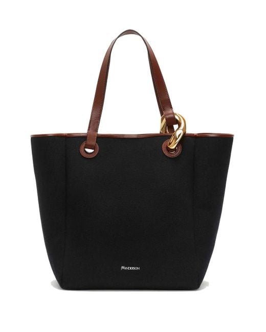 J.W. Anderson Black Jwa Corner Shopper Aus Canvas