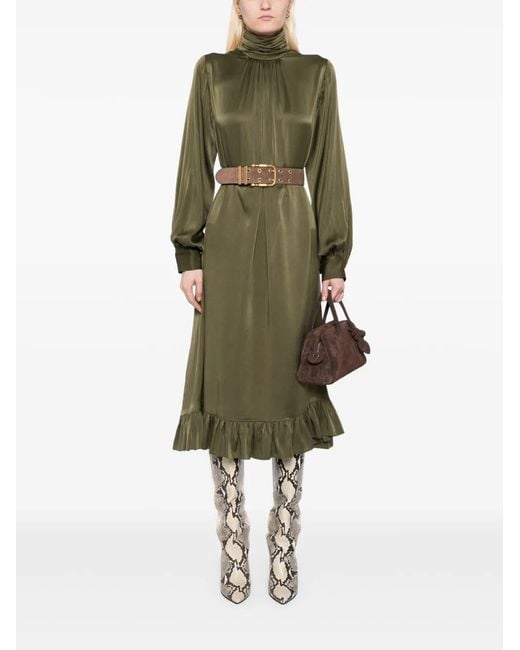 Cynthia Rowley Green Monroe Silk Charmeuse Dress