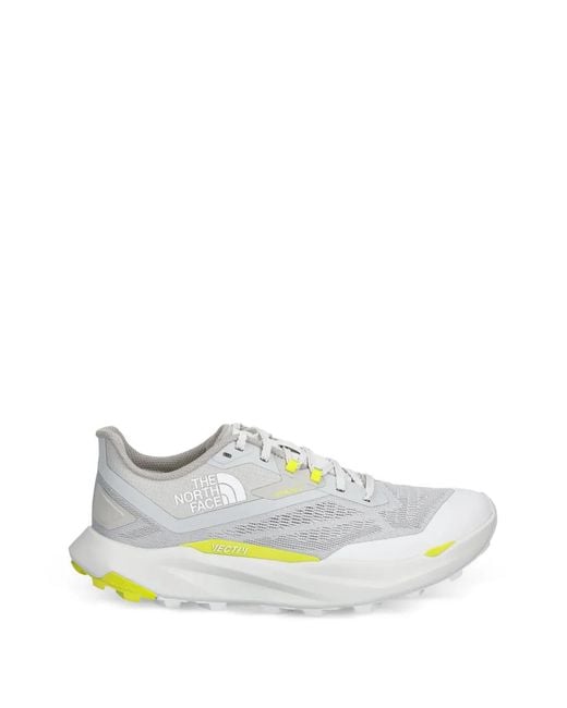 The North Face White Lace-Up Mesh-Detail Performance Sneakers for men