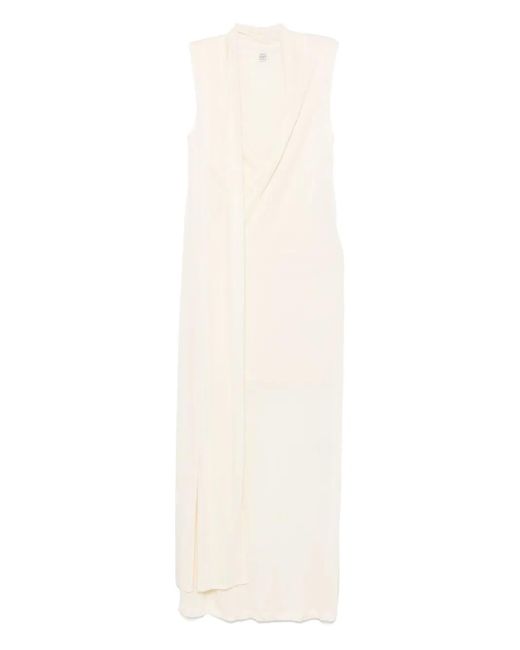 Totême  Overlapped Scarf Dress White