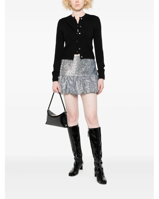 ROKH Black Button-Front Cardigan