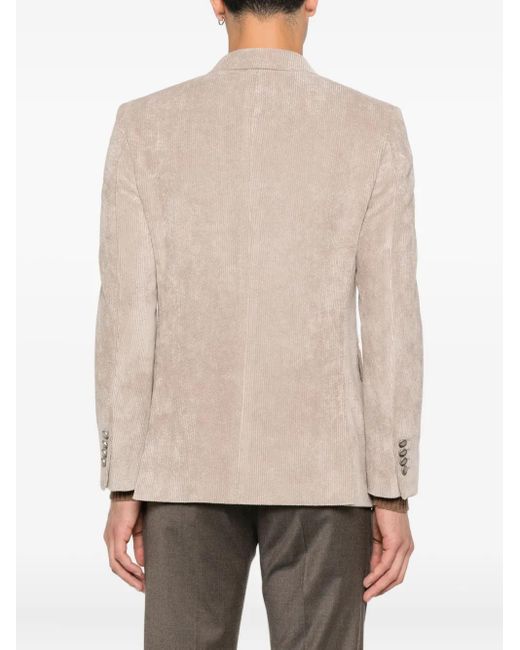 Reveres 1949 Natural Double-Breasted Corduroy Jacket for men