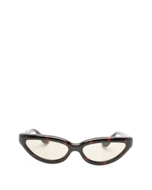 Port Tanger White Fanna Cat-Eye Sunglasses