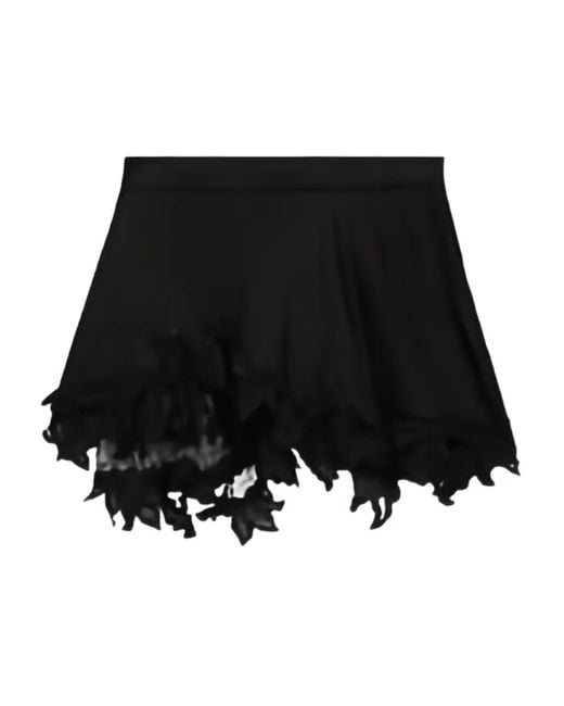 Isabel Marant Black Reana Lace-Trimmed Skirt