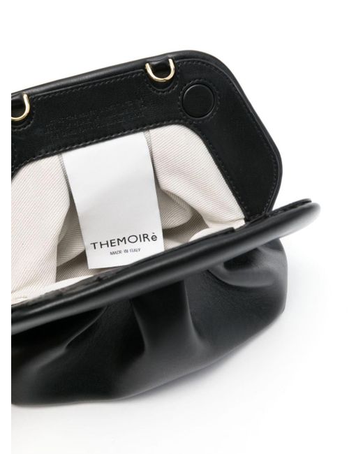 THEMOIRÈ Black Gea Ruched-detail Cross Body Bag