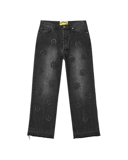 Godspeed Gray Infinity V2 Logo-Print Jeans for men