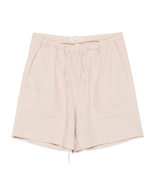 Marc O' Polo Natural Shorts aus Leinen mit Kordelzug