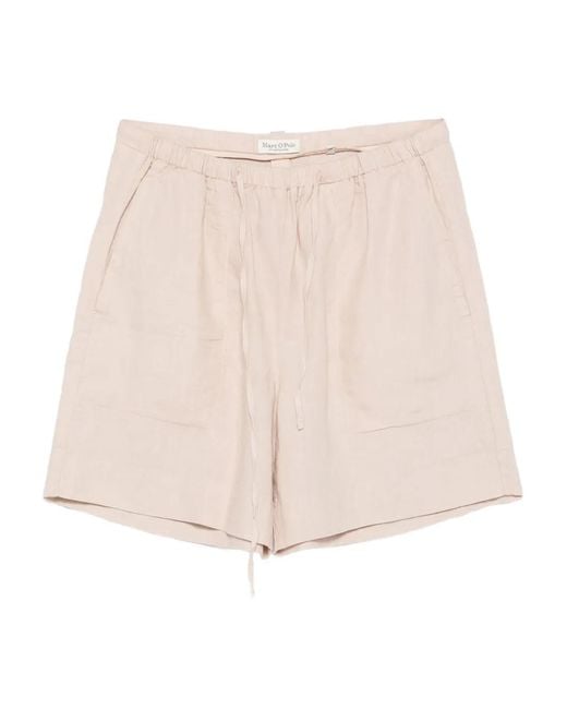 Marc O' Polo Natural Drawstring Linen Shorts