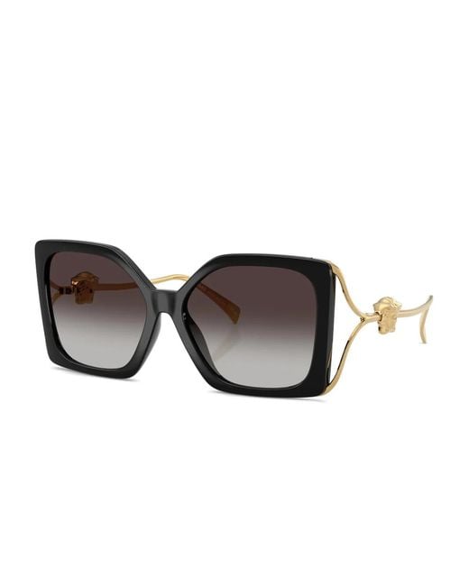 Versace Black Square-Frame Medusa Sunglasses