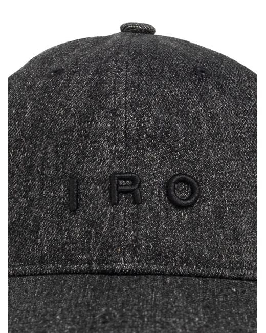 IRO Black Logo-Embroidered Baseball Cap