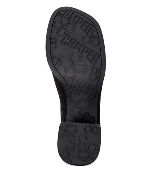 Camper Black 65Mm Kora Knitted Block-Heel Boots