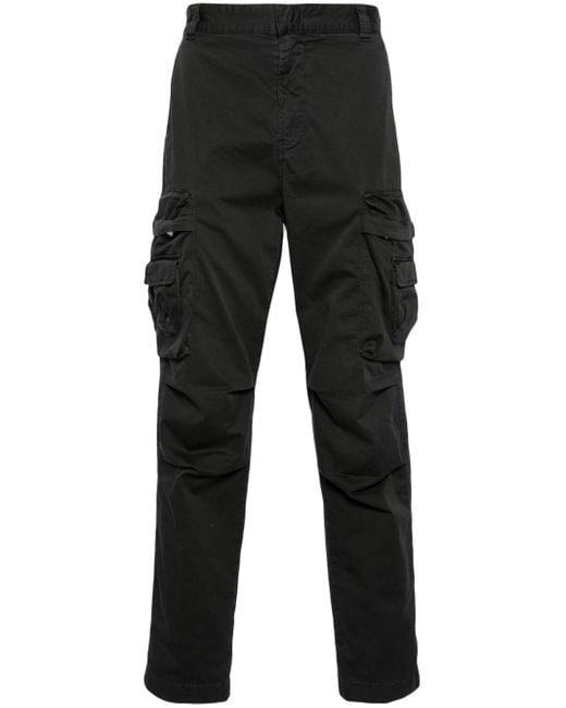 DIESEL Black P-argym-new-a Stretch-cotton Wide-leg Trousers for men