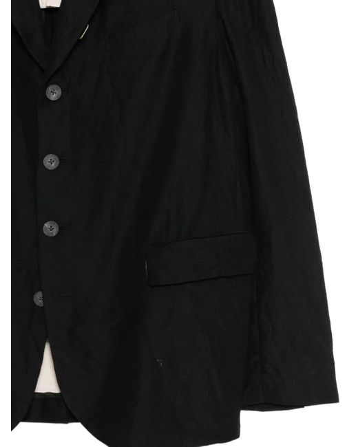 CALMLENCE Black Crease-Effect Blazer for men