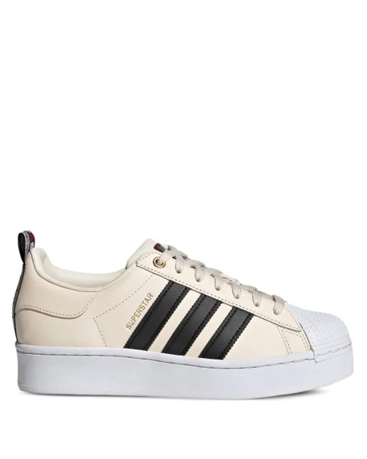 Adidas Natural Superstar Bold "Wonder/Core/Victory Crimson" Sneakers