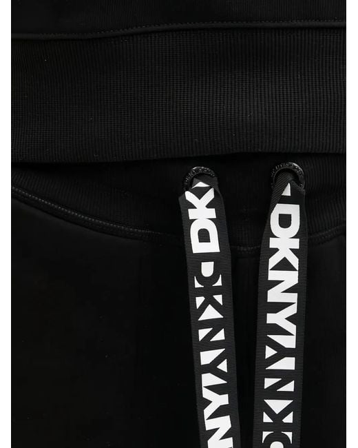 DKNY Black Pantalon De Jogging Lacé