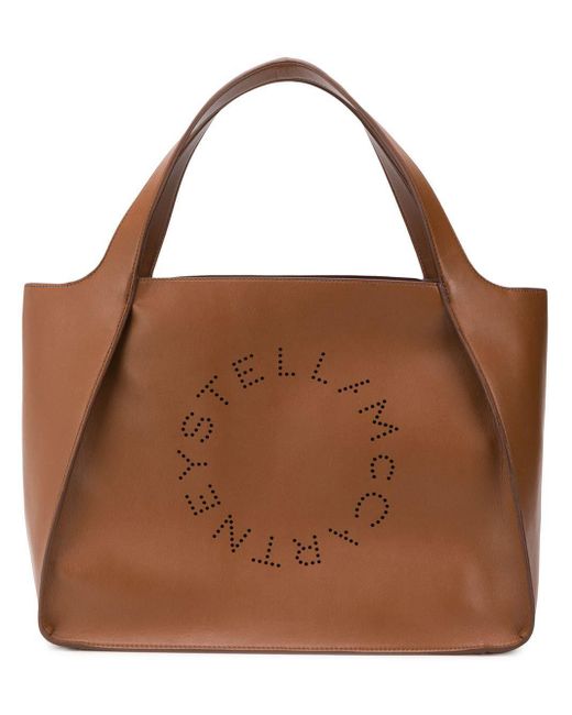 Stella McCartney Stella Logo Tote Bag in Brown - Save 5% - Lyst