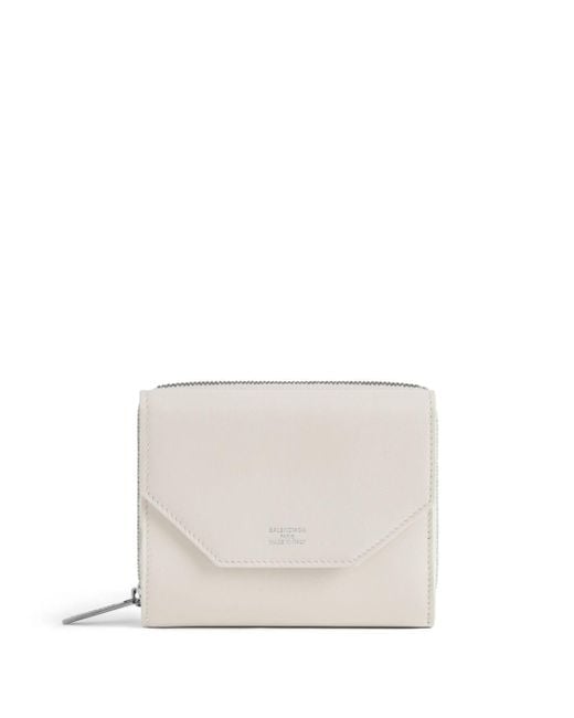 Balenciaga White Envelope Compact Wallet