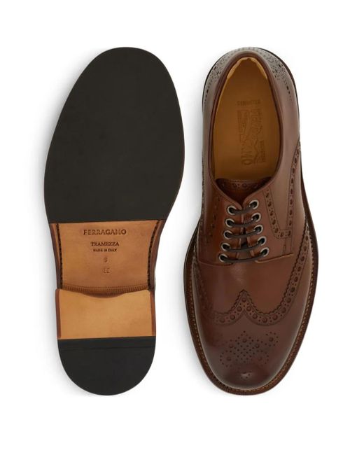 Derbies Tramezza Ferragamo pour homme en coloris Brown