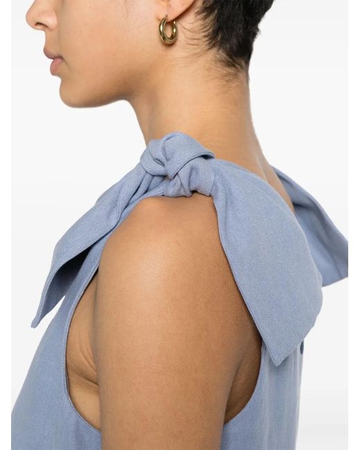 Chloé Blue Linen Midi Dress
