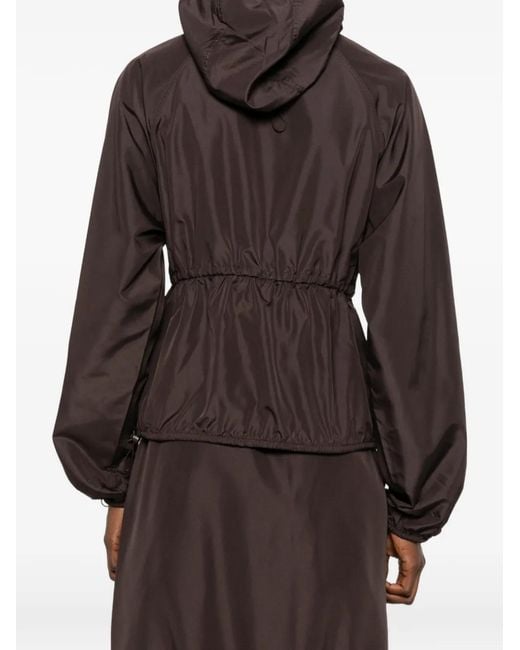 CECILIE BAHNSEN Brown Hooded Drawstring Jacket