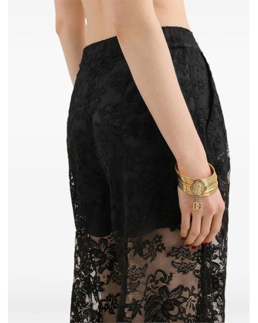 Dolce & Gabbana Black Lace Trousers