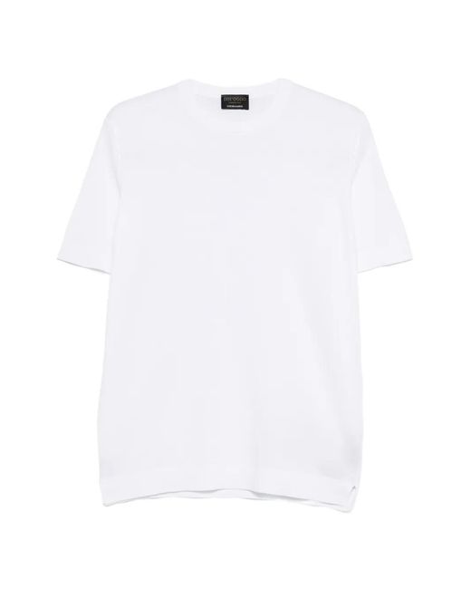 Dell'Oglio White Crew-Neck T-Shirt for men
