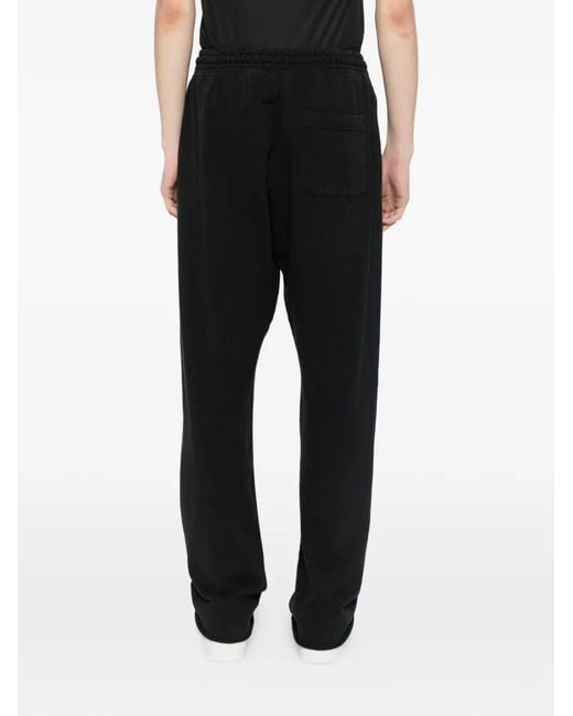 HELLSTAR Black Graphic-Print Cotton Trackpants for men