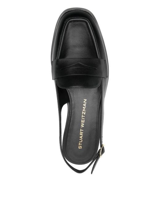 Stuart Weitzman Black Loafer Mit Slingback-Riemen