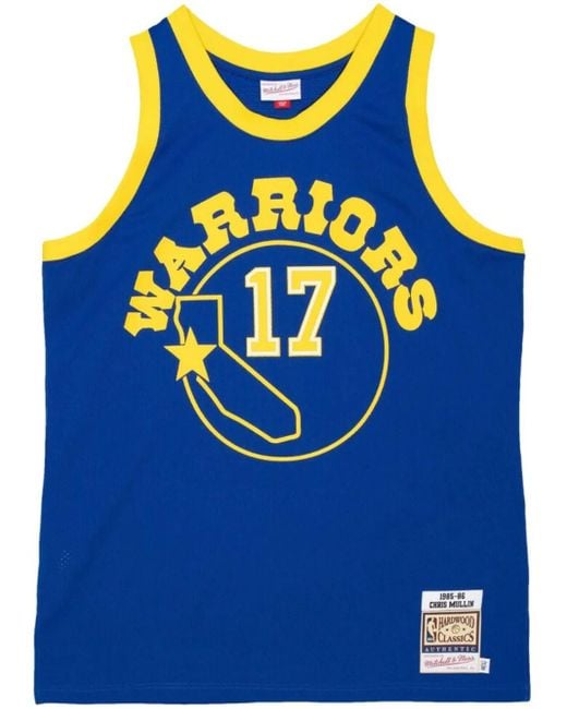 Mitchell & Ness "Nba Golden State Warriors 85 Chris Mullin" Basketbalsneakers in het Blue voor heren