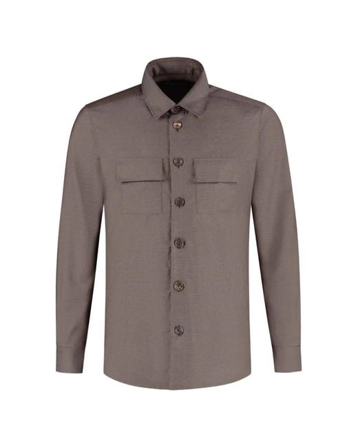 Kiton Brown Buba Shirt Jacket for men