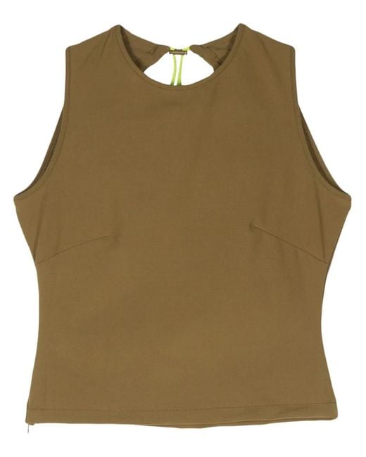 Sunnei Green Cut-Out Backless Top