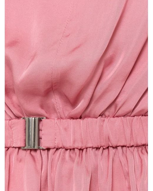 Nissa Pink Belted V-Neck Top