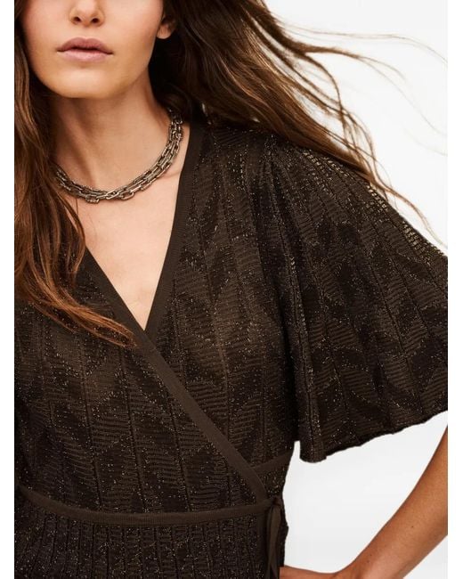 Ba&sh Black Wendy Wrap T-Shirt
