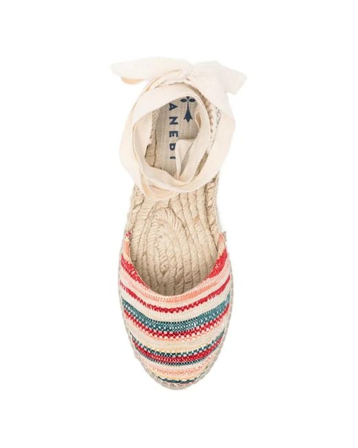 Manebí Pink Striped Tie Espadrilles
