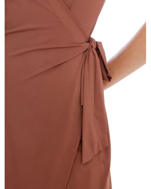 Lygia & Nanny Falcão ショートスリーブ ラップドレス Brown