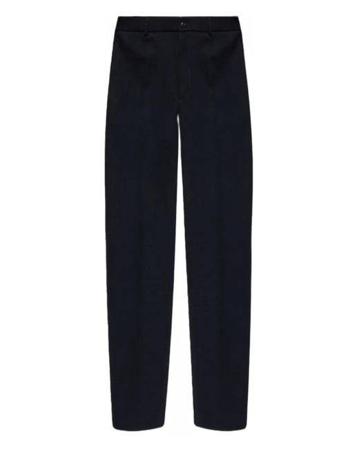 Moncler Blue Logo-Patch Trousers for men