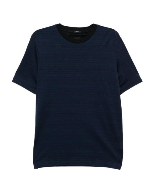メンズ Boss コットン Tシャツ Blue