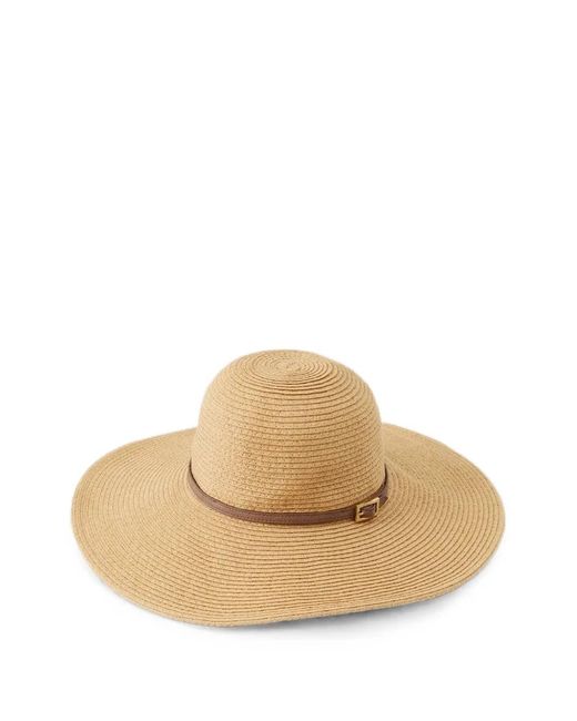 Melissa Odabash Natural Jemima Buckle-Detail Hat