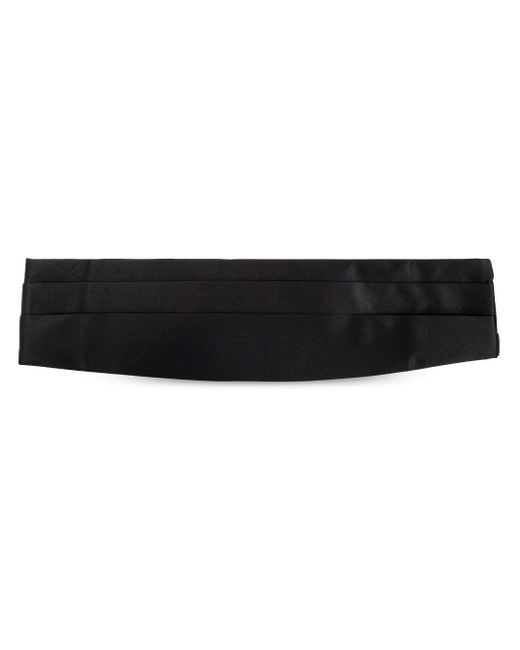 Giorgio Armani Black Adjustable Silk Cummerbund for men
