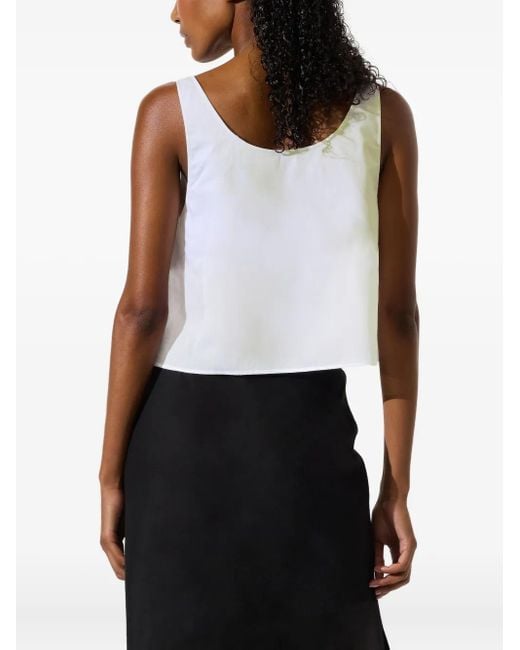 Karl Lagerfeld White Oberteil Aus Baumwolle