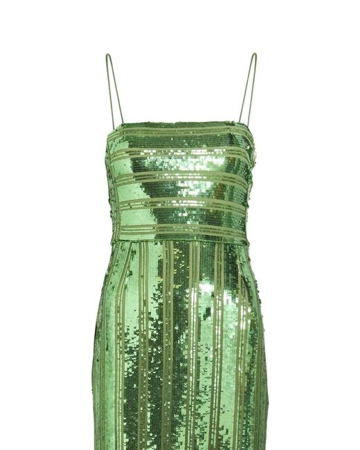 galvan green sequin dress London Stargaze Sequin-Embellished in sleeveless sage bridesmaid dress